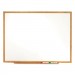Quartet S577 Classic Melamine Whiteboard, 72 x 48, Oak Finish Frame