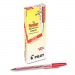 Pilot PIL37011 Better Stick Ballpoint Pen, Fine 0.7mm, Red Ink, Translucent Red Barrel, Dozen