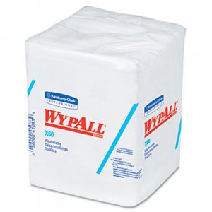 WypAll 41083 WYPALL X60 Washcloths, 12 1/2 x 10, White, 70/Pack, 8/Carton
