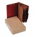 ACCO 16038 Pressboard 25-Pt Classification Folders, Legal, 8-Section, Earth Red, 10/Box