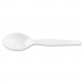 Dixie TM207 Plastic Cutlery, Heavy Mediumweight Teaspoons, White, 100/Box