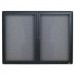 Quartet 2364L Enclosed Fabric-Cork Board, 48 x 36, Gray Surface, Graphite Aluminum Frame