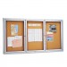 Quartet 2366 Enclosed Bulletin Board, Natural Cork/Fiberboard, 72 x 36, Silver Aluminum Frame