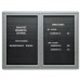 Quartet 2964LM Enclosed Magnetic Directory, 48 x 36, Black Surface, Graphite Aluminum Frame