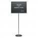 Quartet 7921M Adjustable Single-Pedestal Magnetic Letter Board, 24 x 18, Black, Gray Frame