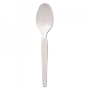 Dixie TM217 Plastic Cutlery, Heavy Mediumweight Teaspoons, White, 1000/Carton