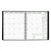 Brownline CB435WBLK EcoLogix Recycled Monthly Planner, 11 x 8 1/2, Black Soft Cover, 2017