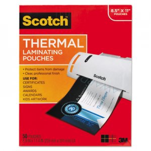 Scotch MMMTP385450 Letter Size Thermal Laminating Pouches, 3 mil, 11 1/2 x 9, 50/Pack