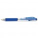 Pentel K437C WOW! Retractable Gel Pen, .7mm, Trans Barrel, Blue Ink, Dozen
