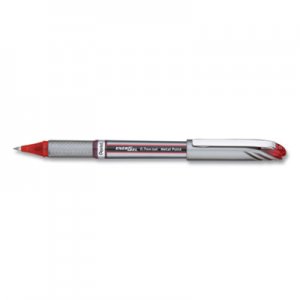 Pentel PENBL27B EnerGel NV Stick Gel Pen, 0.7 mm Metal Tip, Red Ink/Barrel, Dozen