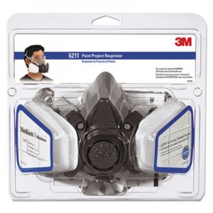 3M MMM6211PA1A Half Facepiece Paint Spray/Pesticide Respirator, Medium
