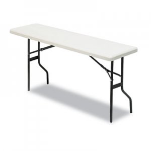 Iceberg 65353 IndestrucTables Too 1200 Series Resin Folding Table, 60w x 18d x 29h, Platinum