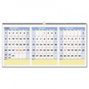 At-A-Glance AAGPM1528 QuickNotes Three-Month Wall Calendar, Horizontal Format, 23 1/2 x 12, 2015-2017