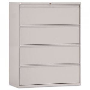 Alera LF4254LG Four-Drawer Lateral File Cabinet, 42w x 19-1/4d x 54h, Light Gray