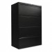 Alera LF3654BL Four-Drawer Lateral File Cabinet, 36w x 19-1/4d x 54h, Black