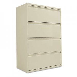 Alera LF3654PY Four-Drawer Lateral File Cabinet, 36w x 19-1/4d x 54h, Putty