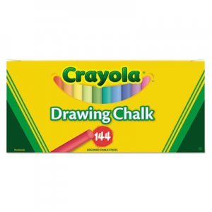 Crayola CYO510400 Colored Drawing Chalk, Six Each of 24 Assorted Colors, 144 Sticks/Set