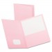 Oxford 57568 Twin-Pocket Folder, Embossed Leather Grain Paper, Pink