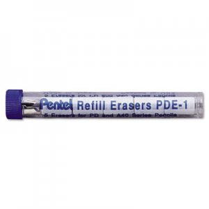 Pentel PENPDE1 Eraser Refills, PDE1, 5/Tube