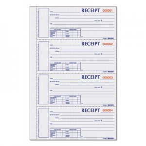 Rediform REDS1657NCL Hardcover Numbered Money Receipt Book, 2 3/4 x 6 7/8, Three-Part, 200 Forms