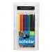 Prismacolor SAN92804 Scholar Colored Pencil Set, 3 mm, 2B (#2), Assorted Lead/Barrel Colors, Dozen