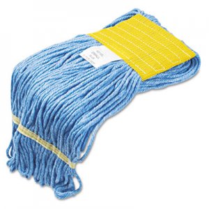 Boardwalk 501BL Super Loop Wet Mop Heads, Cotton/Synthetic, Small Size, Blue