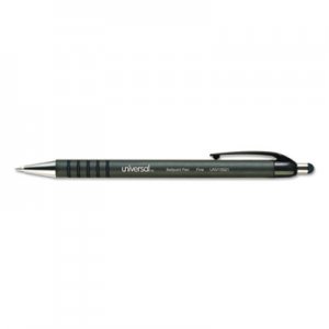 Universal UNV15521 Comfort Grip Ballpoint Retractable Pen, Blue Ink, Fine, Dozen