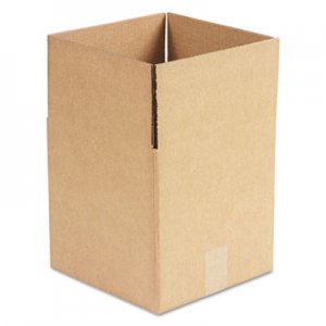 Genpak UFS101010 Cubed Fixed-Depth Shipping Boxes, Regular Slotted Container (RSC), 10" x 10" x 10", Brown Kraft, 25/Bundle