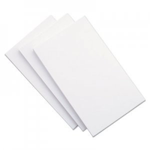 Universal UNV47240 Unruled Index Cards, 5 x 8, White, 100/Pack