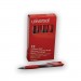 Universal UNV39914 Comfort Grip Retractable Gel Pen, 0.7mm, Red Ink, Translucent Red Barrel, Dozen