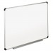 Universal UNV43724 Dry Erase Board, Melamine, 48 x 36, White, Black/Gray Aluminum/Plastic Frame