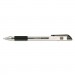 Universal UNV39510 Comfort Grip Stick Gel Pen, Medium 0.7mm, Black Ink, Clear Barrel, Dozen