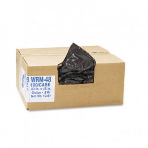 Classic 434722G 2-Ply Low-Density Can Liners, 56 gal, .8 mil, 43 x 48, Brown, 100/Carton