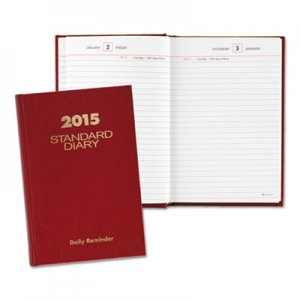 At-A-Glance AAGSD38713 Standard Diary Recycled Daily Reminder, Red, 5 x 7 1/2, 2016