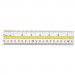 Westcott 10580 Acrylic Data Highlight Reading Ruler With Tinted Guide, 15" Clear