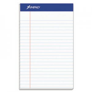 Ampad TOP20154 Recycled Writing Pads, Narrow Rule, 5 x 8, White, 50 Sheets, Dozen