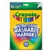 Crayola CYO587813 Washable Markers, Fine Point, Classic Colors, 12/Set