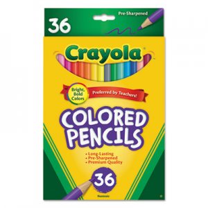 Crayola CYO684036 Short Barrel Colored Woodcase Pencils, 3.3 mm, 36 Assorted Colors/Set