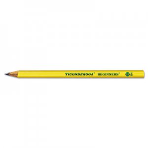 Dixon 13080 Ticonderoga Beginners Wood Pencil w/o Eraser, #2, Yellow, Dozen