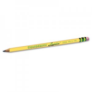Dixon 13304 Ticonderoga Laddie Woodcase Pencil w/ Eraser, HB #2, Yellow, Dozen
