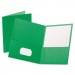 Oxford 57503 Twin-Pocket Folder, Embossed Leather Grain Paper, Light Green