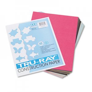 Pacon 103031 Tru-Ray Construction Paper, 76 lbs., 9 x 12, Assorted, 50 Sheets/Pack