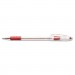 Pentel PENBK91B R.S.V.P. Stick Ballpoint Pen, 1mm, Trans Barrel, Red Ink, Dozen