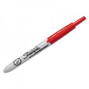 Sharpie 1735791 Retractable Permanent Marker, Ultra Fine Tip, Red