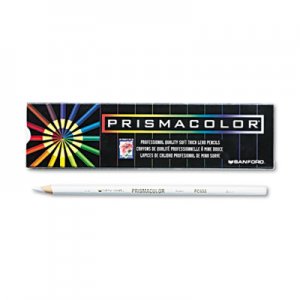 Prismacolor 3365 Premier Colored Pencil, White Lead/Barrel, Dozen