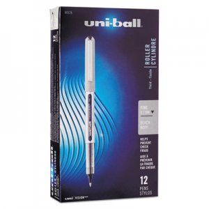 Uni-Ball 60126 Vision Roller Ball Stick Waterproof Pen, Black Ink, Fine, Dozen