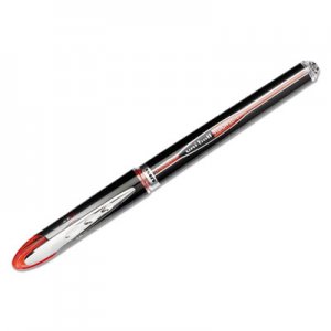 Uni-Ball 69022 VISION ELITE Roller Ball Stick Waterproof Pen, Red Ink, Super Fine