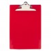 Saunders 21601 Recycled Plastic Clipboards, 1" Capacity, Holds 8 1/2w x 12h, Red