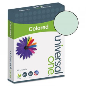 Universal UNV11203 Deluxe Colored Paper, 20lb, 8.5 x 11, Green, 500/Ream