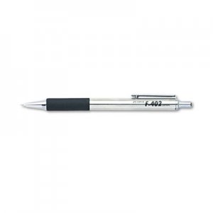 Zebra 29210 F-402 Ballpoint Retractable Pen, Black Ink, Fine